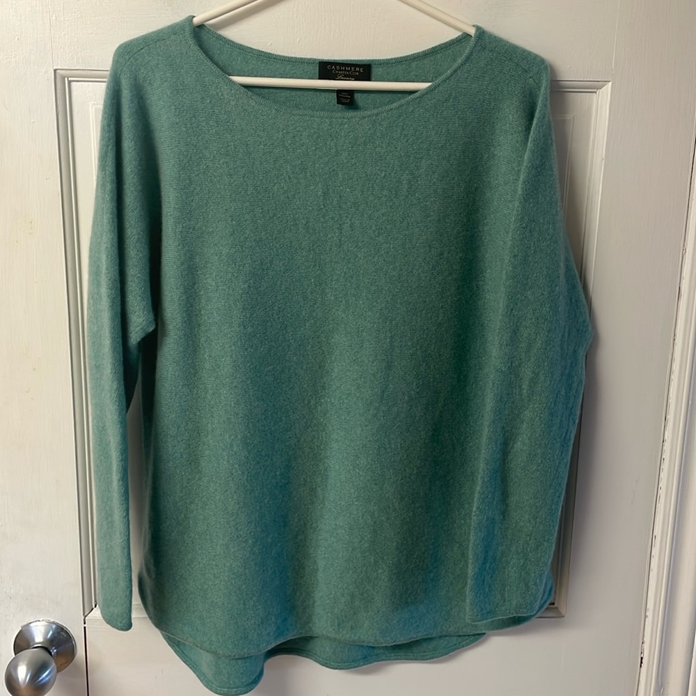 Charter Club green cashmere sweater women’s size L